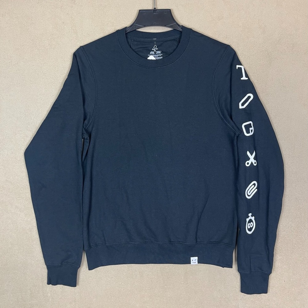 Snap Inc. Sweatshirt Unisex XS Graphic Sleeve Icons Black Tech Swag NEW